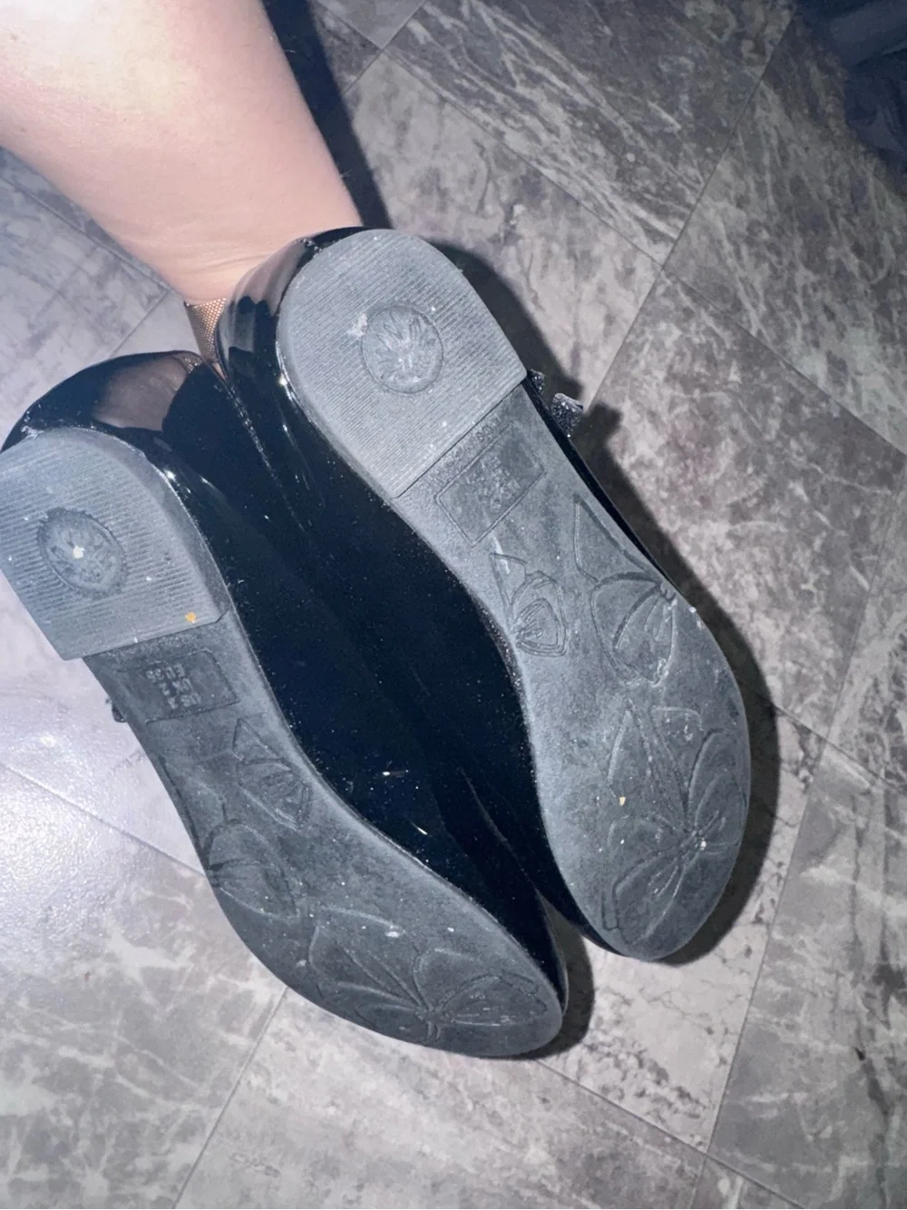 Girls Size 3 Black Patent Mary Jane Double Strap Dress Shoes